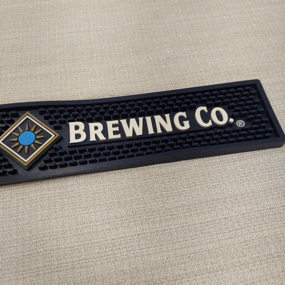 Blue Moon Brewing Co Rubber Bar Spill Mat Rail Runner Navy Blue 21 Inch